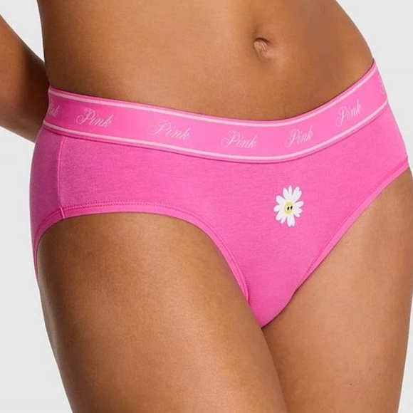 Pink vs flower logo Hip Hugger Bottoms - Picture 2 of 5